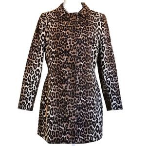 Banana Republic Trench Coat, Leopard Print, Size S